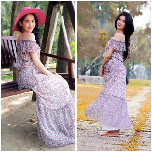 'Lục lọi' BST váy maxi lãng mạn của Ngọc Trinh - 3