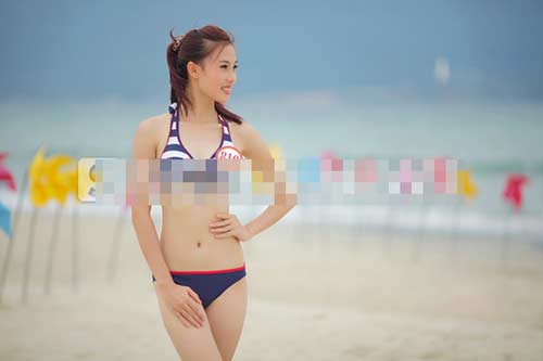 Thí sinh hoa hậu Việt Nam nóng bỏng với bikini - 8